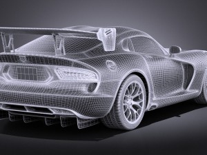 Dodge Viper ACR 2016 vray 3D मॉडल