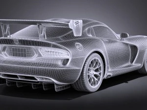 Dodge Viper ACR 2016 vray 3D Model