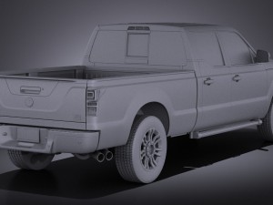 Generic Average Pickup 2015 vray 3D Model