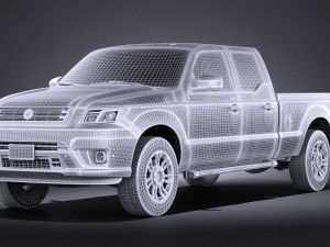 Generic Average Pickup 2015 vray 3D Model