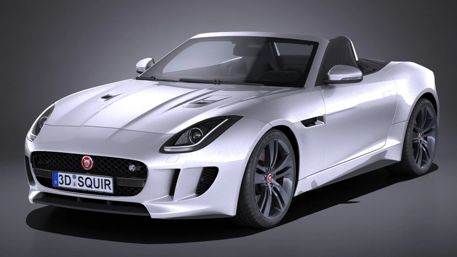Jaguar F-type British Design Edition Cabrio 2017 3D Model .c4d .max .obj .3ds .fbx .stl .blend 
