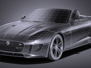 Jaguar F-type British Design Edition Cabrio 2017 Modelo 3D