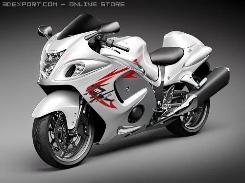 Suzuki Hayabusa 2009 3D Model .c4d .max .obj .3ds .fbx .stl .blend