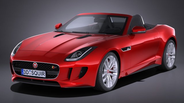 Jaguar F-type Convertible S 2017 Modelo 3D .c4d .max .obj .3ds .fbx .stl .blend