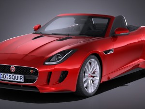 Jaguar F-type Convertible S 2017 Modelo 3D