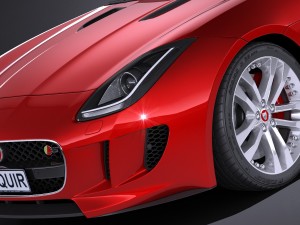 Jaguar F-type Convertible S 2017 Modelo 3D
