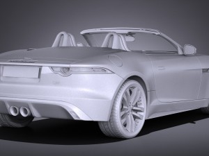 Jaguar F-type Convertible S 2017 Modelo 3D