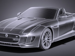 Jaguar F-type Convertible S 2017 Modelo 3D