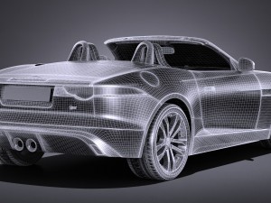 Jaguar F-type Convertible S 2017 Modelo 3D