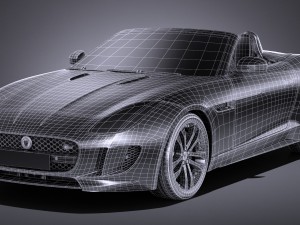 Jaguar F-type Convertible S 2017 Modelo 3D