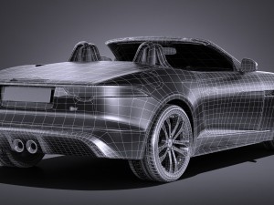 Jaguar F-type Convertible S 2017 Modelo 3D
