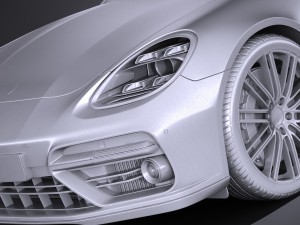 Porsche Panamera Turbo 2017 3D 모델