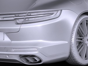 Porsche Panamera Turbo 2017 3D 모델