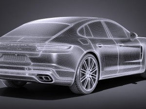 Porsche Panamera Turbo 2017 3D 모델