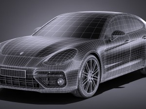 Porsche Panamera Turbo 2017 3D 모델