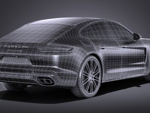Porsche Panamera Turbo 2017 3D 모델