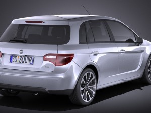 Generic Average Hatchback 2015 vray 3D Model