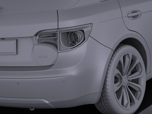 Generic Average Hatchback 2015 vray 3D Model