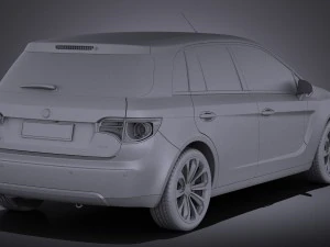 Generic Average Hatchback 2015 vray 3D Model
