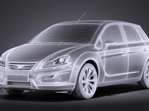 Generic Average Hatchback 2015 vray 3D Model