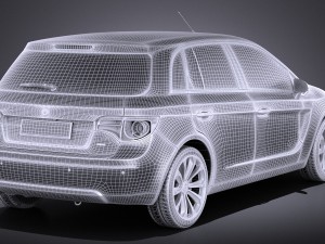 Generic Average Hatchback 2015 vray 3D Model