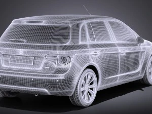 Generic Average Hatchback 2015 vray 3D Model