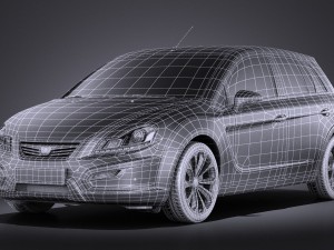 Generic Average Hatchback 2015 vray 3D Model
