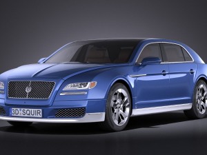Generic Luxury Saloon 2016 vray 3D Model