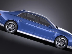 Generic Luxury Saloon 2016 vray 3D Model