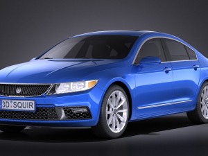Generic Luxury Sedan 2016 vray 3D Model