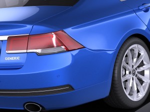 Generic Luxury Sedan 2016 vray 3D मॉडल