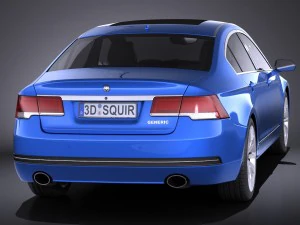 Generic Luxury Sedan 2016 vray 3D Model