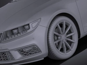 Generic Luxury Sedan 2016 vray 3D Model