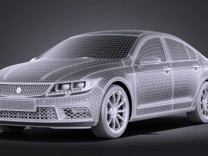 Generic Luxury Sedan 2016 vray 3D Model