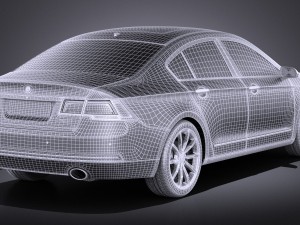 Generic Luxury Sedan 2016 vray 3D मॉडल
