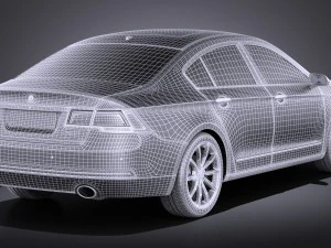 Generic Luxury Sedan 2016 vray 3D Model
