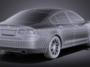 Generic Luxury Sedan 2016 vray 3D Model