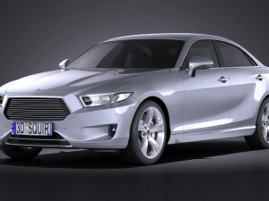 Generic Sedan Midclass 2015 vray 3D Model