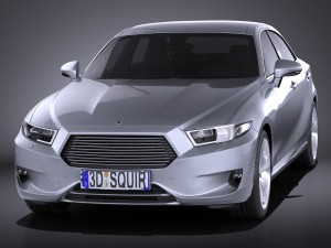 Generic Sedan Midclass 2015 vray 3D Model
