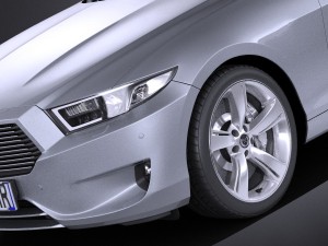 Generic Sedan Midclass 2015 vray 3D Model