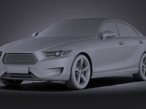 Generic Sedan Midclass 2015 vray 3D Model