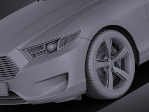 Generic Sedan Midclass 2015 vray 3D Model