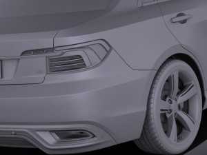 Generic Sedan Midclass 2015 vray 3D Model