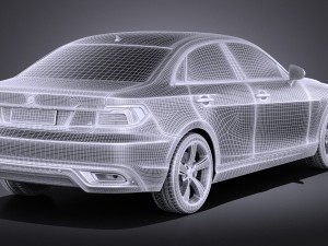 Generic Sedan Midclass 2015 vray 3D Model