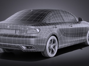 Generic Sedan Midclass 2015 vray 3D Model