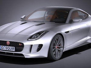 Jaguar f-type s coupe 2017 3D Model