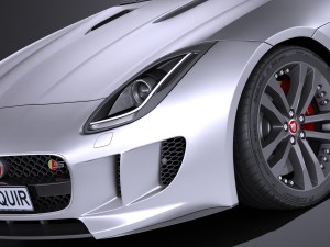 Jaguar F-type S Coupe 2017 3D Модель