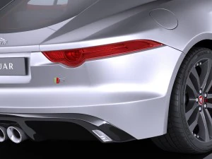 Jaguar F-type S Coupe 2017 3D Model