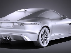Jaguar F-type S Coupe 2017 3D Модель