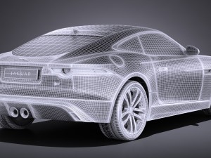 Jaguar F-type S Coupe 2017 3D Модель
